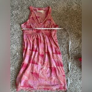 DKNY Woman’s Dress in very Stretchy Fabric with sequins along the neck in SZ L